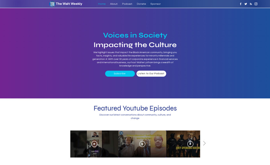 The Walt Weekly: Podcast Website