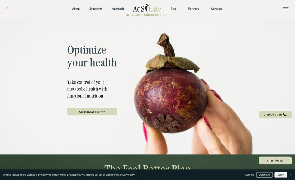 ADS Vitality: Web Site Project - Logo Design - SEO