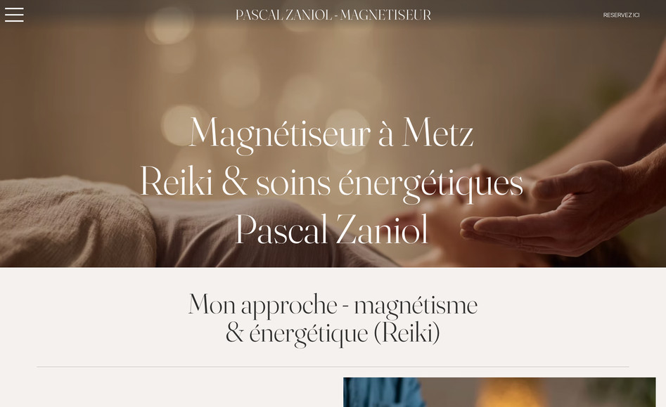 Écosystème Bien-être & SEO Local Haute Performance pour Pascal Zaniol: Le projet https://www.google.com/search?q=Santebienetremetz.com est une plateforme dédiée aux soins énergétiques (Magnétisme, Reiki, Énergéticien) basée à Metz. L'enjeu majeur était de créer un espace numérique qui inspire immédiatement la sérénité et la confiance, tout en dominant les résultats de recherche sur une zone géographique étendue allant de Nancy au Luxembourg.

Ma réalisation s'articule autour de solutions techniques précises :

Design Apaisant & UI Stratégique : Conception d'une interface visuelle douce et professionnelle, alignée avec l'éthique du praticien. L'UX a été optimisée pour lever les freins à la prise de rendez-vous, avec une hiérarchisation claire des soins, des tarifs et des zones d'intervention.

Architecture CMS & Collections Dynamiques : Utilisation des Collections Wix pour structurer les différentes prestations, la FAQ et les témoignages clients. Ce système permet une mise à jour simplifiée et garantit que chaque service (Reiki, Magnétisme, etc.) bénéficie d'une page dynamique propre, optimisée pour le contenu.

Développement Velo & JavaScript : Pour enrichir l'interactivité, j'ai intégré du code Velo (JavaScript) permettant de gérer des fonctionnalités sur mesure, comme des systèmes de localisation dynamique (Metz, Nancy, Luxembourg) et des formulaires de contact qualifiés facilitant la préparation des séances.

SEO Local & Référencement Sémantique : Une stratégie de SEO local intensive a été déployée pour positionner le site sur des requêtes concurrentielles (ex: "Magnétiseur Metz", "Reiki Nancy"). Le balisage sémantique, l'optimisation des fiches de services et la structure des données garantissent une visibilité maximale sur les moteurs de recherche auprès d'une patientèle ciblée.

Optimisation de Conversion & Performance : Le site a été configuré pour une vitesse de chargement optimale (indispensable sur mobile en situation de recherche locale) et intègre des appels à l'action (CTA) stratégiquement placés pour maximiser le taux de réservation.

Ce projet démontre ma capacité à créer des sites vitrines pour les métiers du bien-être, alliant une sensibilité esthétique forte à une infrastructure technique robuste conçue pour la croissance commerciale locale.

Points forts techniques :

Wix Studio / Développement Velo (JS)

Architecture de données via Collections CMS

SEO Local stratégique (Metz, Nancy, Luxembourg)

Design UX/UI orienté confiance et conversion

Performance et accessibilité mobile optimisées