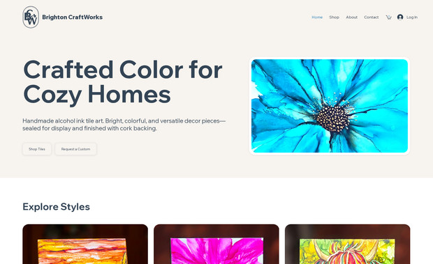 Brighton CraftWorks: Brighton CraftWorks is a curated online shop that celebrates handmade goods, artisan craftsmanship, and original design. I created the entire site from scratch, designing the logo, building the brand identity with a vibrant color palette, and taking all of the product photography myself. The result is a clean, welcoming site that captures the warmth of the brand and works beautifully across every device.