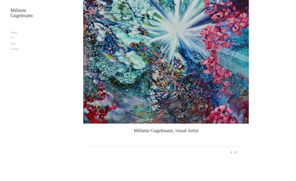 Mélanie Gugelmann : Webseite für die Künstlerin gestaltet