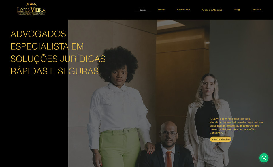 Lopes Vieira: Desenvolvimento do novo layout do site do cliente, otimização de SEO e mudança de plataforma.