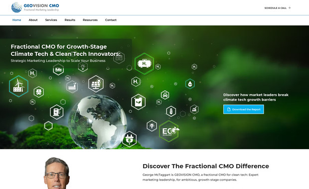 Geovision CMO: Advanced website, Marketing assets, Logo design, SEO