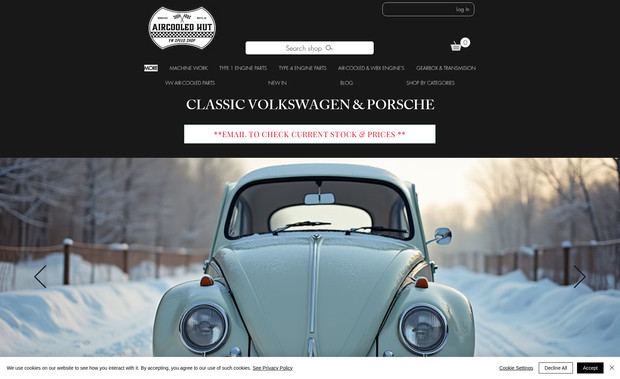 AIRCOOLED HUT UK LTD: refreshed the whole site and made SEO optimised 