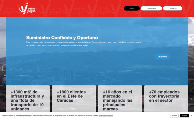 VENEJUGOS: Pagina web para empresa de alimentos