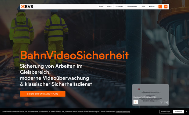 BahnVideoSicherheit: We developed a comprehensive digital presence for BahnVideoSicherheit, focusing on a modern, responsive web design and a strong brand identity. Our work included:

✅ Web Design & UX/UI – A fully responsive and user-friendly website
✅ Branding & Identity – Logo design, color scheme, and typography
✅ CMS & Career Page – Easy content management and a structured career section
✅ Social Media & Print – Consistent branding across digital and print materials
✅ Marketing Materials – Business cards, letterheads, banners, billboards, and construction fence advertising

This project ensures clarity, usability, and a strong brand presence for BahnVideoSicherheit in the security sector.