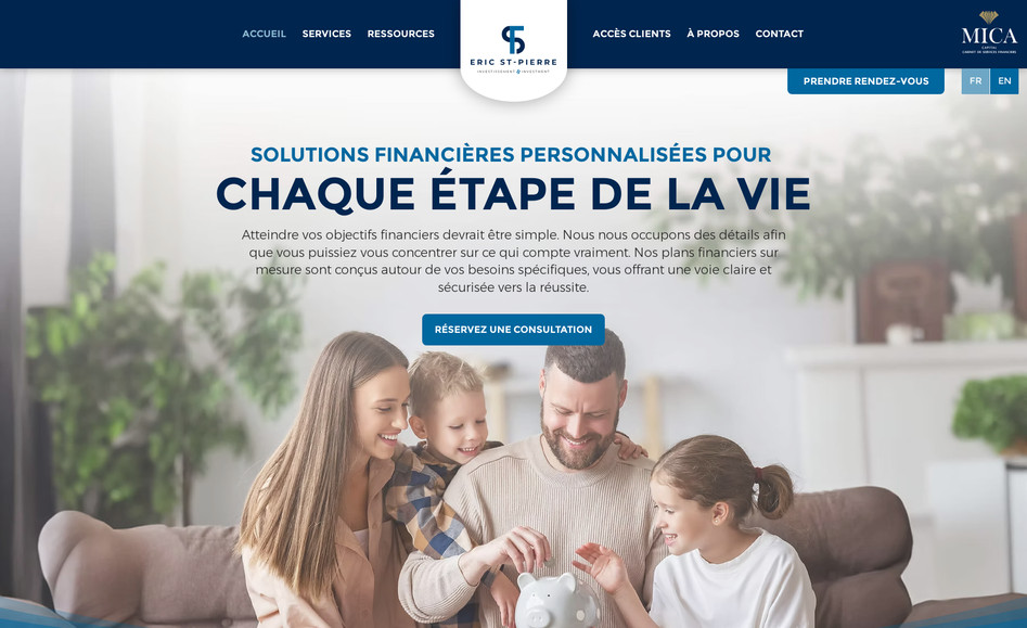 Eric St-Pierre : Built a fully responsive bilingual website from scratch.