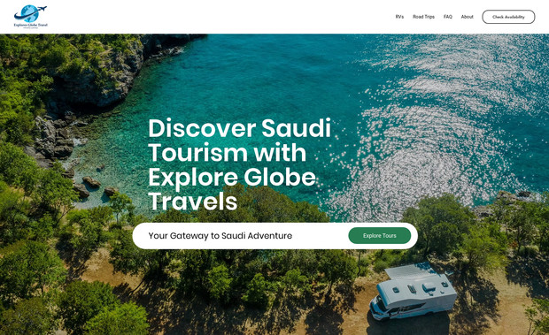 Explore Globe Travel: We created the Explore Globe Travels website from scratch, handling end-to-end UI/UX design and Wix development. The site features custom travel service pages, booking-focused layouts, and a visually engaging design aligned with the brand’s global travel experience.