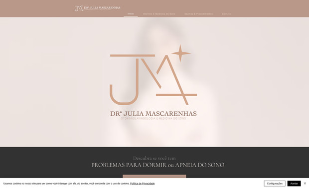 Drª. Julia Mascarenhas - Otorrinolaringologia e Medicina do Sono: Desenvolvimento de Logo, manual de identidade visual, cartão de visitas interativo e site para Médica em Otorrinolaringologia e Medicina do Sono.
Criação de formulário personalizado de detecção de Distúrbio do Sono; Dashboard personalizado para edição do conteúdo do site e fácil monitoramento de  potenciais clientes através do formulário.