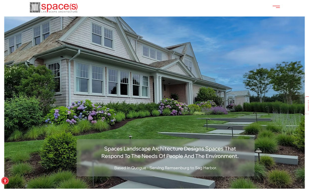 Spaces Landscape Architecture : A Wix Studio website for a landscape architect in the Hamptons. Lots of photos featuring their client projects, which we displayed  using a database and dynamic layout for a consistent look across all projects.