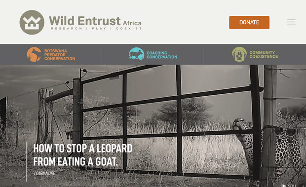 Wild Entrust: Created several pages that link to CMS, robust donation site, dashboard training and marketing, SEO etc.