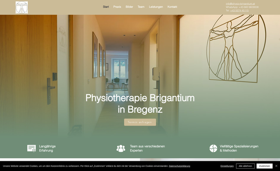Physio Brigantium: Webdesign