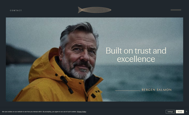 Bergen Salmon: This is a close collaboration with a know designer from Norway. Together we developed this site to fit our clients need in regards to standing out and being a high end vendor instead of "another sales page". Trying to bring forth taste and traditions, more than a picture of fish (which is what this client is selling).