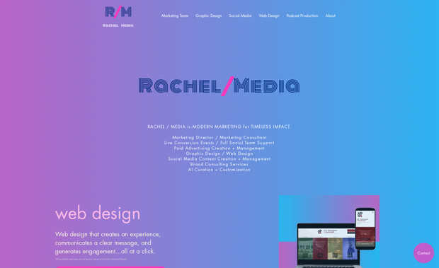 Rachel / Media: Create animated video on a clean and open space; branding design and cohesion; interactive video elements.