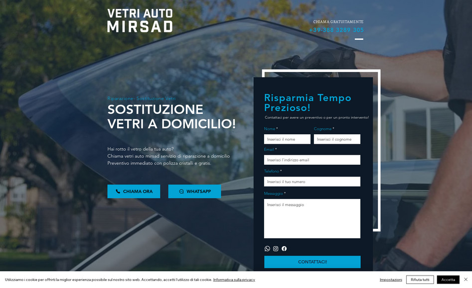 Parabrezza Trento: Abbiamo curato l’intero processo di creazione del nuovo sito web: dal concept iniziale alla messa online. Ci siamo occupato del design grafico, dello studio dei testi, della selezione delle immagini e della definizione della palette cromatica, con l’obiettivo di trasmettere al meglio l’identità del brand.

Il lavoro non si è concluso con la pubblicazione del sito: è in corso una collaborazione continuativa che comprende attività di consulenza e assistenza informatica e digitale, per garantire un supporto costante e un’evoluzione coerente della presenza online del cliente.