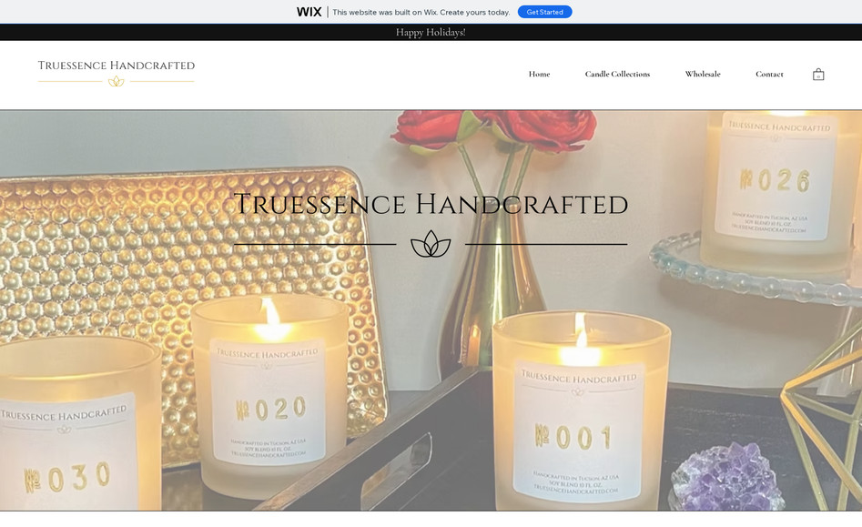 eCommerce Website Creation and SEO - Truessence Handcrafted Candles: Multi page eCommerce website with online payment capabilities and SEO