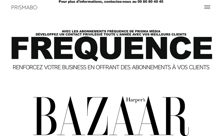 prismabo: Site dédié à la commercialisation d'abonnements magazine B2B