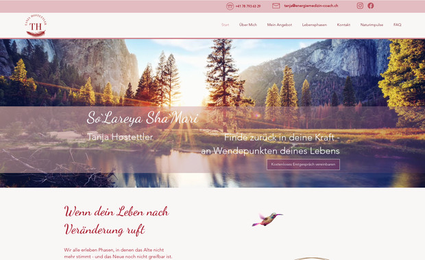 Hostettler-Schamanin: Gestaltung von Webauftritt und SEO Anpassungen sowie eingehende Beratung zum Thema online Marketing