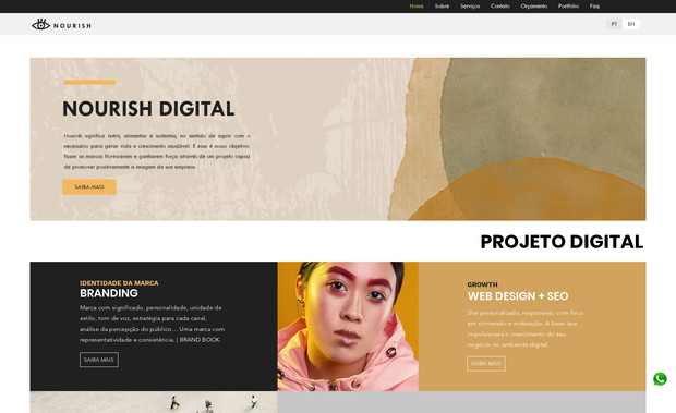 Nourish: Site da Agência