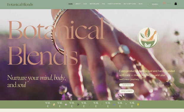 Botanical Blends: eCommerce Site. 