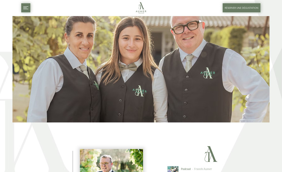 Aumer Traiteur: Conception d’un site internet Wix Éditeur comprenant :
- Wix Forms