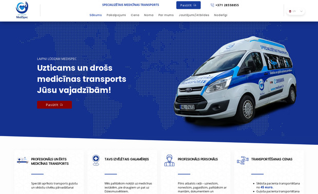 JÜSU VESELIBAI  : I collaborated with my team and the client to produce a dynamic website for a medical transport service company. One of the major unique features of the website is the multilingual feature that allows visitors to switch between English, Lativian and Russia (As preferred by the client).

Overall, the client was satisfied with the outstanding delivery.