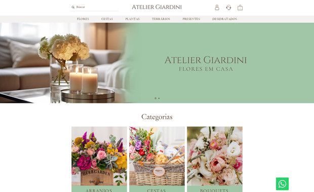 Atelier Giardini: site ecommerce
