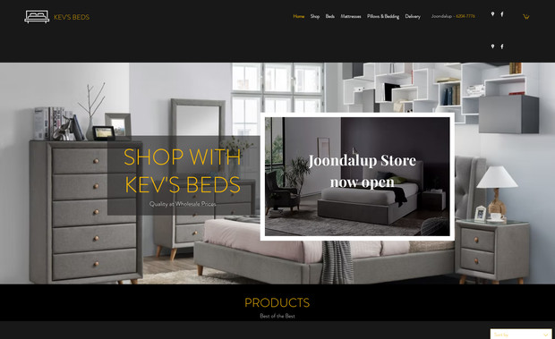 Kev's Beds: The client has newly opened an additional outlet in Australia,
I helped her configuring website so that the customer flow will evenly distribute in her new and old outlet.