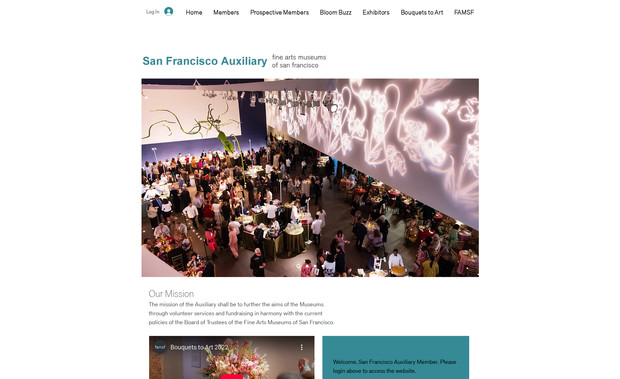 FAMSF Auxiliary: Made website edits and fixes