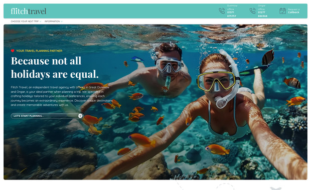 Flitch Travel: This is a large content-driven website that the client can manage mainly from Collections created in the CMS. A travel blog will be added shortly.