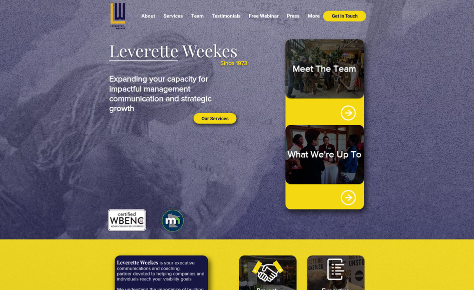 Leverette Weekes: This advanced site was so much fun! We were able to utilize some of the features our client wanted without taking away from our own creativity!