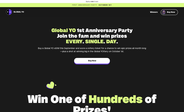 GlobalYO Anniversary: undefined