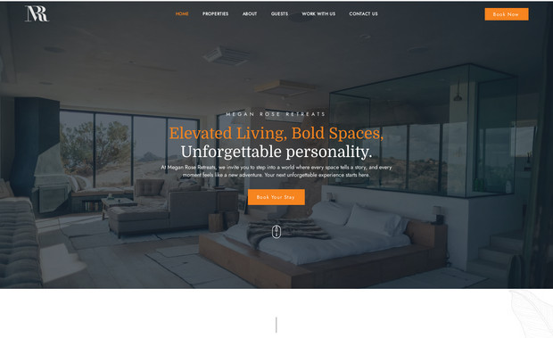 Megan Rose Retreats: As a web design and development agency, we collaborated with Megan Rose Retreats to craft a sophisticated and user-friendly website that reflects the elegance of their luxury serviced accommodations. The project focused on delivering a platform that not only enhances their online presence but also provides a seamless experience for potential guests.

Our Contributions:
- Tailored Design: Designed a unique and visually captivating website that embodies the luxury and warmth of the Megan Rose Retreats brand.
- Comprehensive Property Listings: Created an engaging property showcase with detailed descriptions, high-resolution imagery, and easy-to-navigate booking options.
- Optimised User Experience: Focused on intuitive navigation and clean layouts to ensure visitors can explore accommodations effortlessly.
- Responsive Across Devices: Developed a fully responsive site, guaranteeing a flawless experience on desktops, tablets, and mobile devices.
- SEO-Driven Strategy: Integrated SEO best practices, including optimised metadata and structured data, to improve visibility and attract organic traffic.
- Interactive Features: Added custom inquiry forms and booking links to simplify the guest journey and encourage engagement.
- Social Media Integration: Connected the site with Megan Rose Retreats’ social platforms to expand their reach and enhance engagement.

Outcome:
The website now serves as a stunning representation of Megan Rose Retreats, captivating visitors with its design and functionality. It has elevated their brand image and streamlined the booking process, positioning them as a leading provider of luxury serviced accommodations.