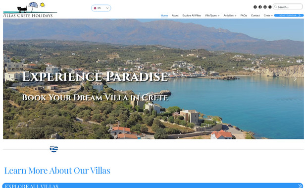Villas Crete Holidays : A huge Rental villas website with 6 languiges