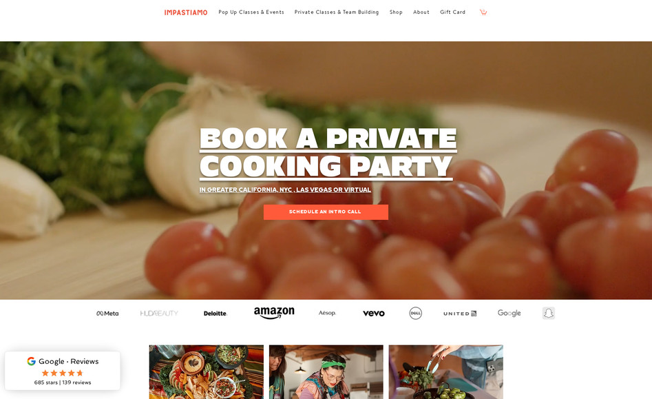 IMPASTIAMO: This is my client website patty in which I design the mega menu and redesign the complete website.