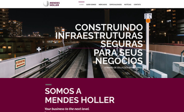 Grupo Mendes Holler: Projeto desenvolvido para o Grupo Mendes Holler. A empresa possuía um site antigo, e buscava uma nova imagem, que além de transmitir uma nova experiência de usuário mais responsiva e contemporânea, trouxesse a ess~encia da empresa de forma clara e objetiva. 
