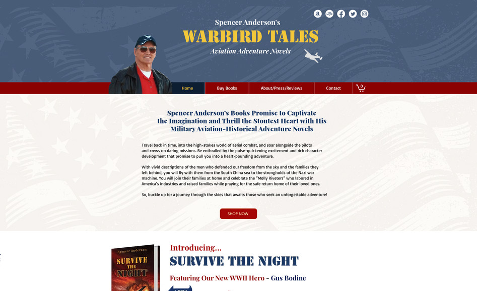 warbirdtales: Redesigned website highlighting his new book and making the site easier to navigate.