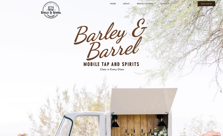 Barley And Barrel: Designed this website for this one-of-a-kind event cart. Beautiful photography was provided so it was easy to make look great.