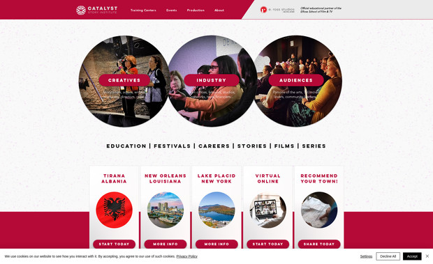 Catalyst Stories: One of the largest nonprofit arts organizations dedicated to episodic content producers (television), and connecting them with other artists, agencies, producers and networks such as HBO and Netflix.