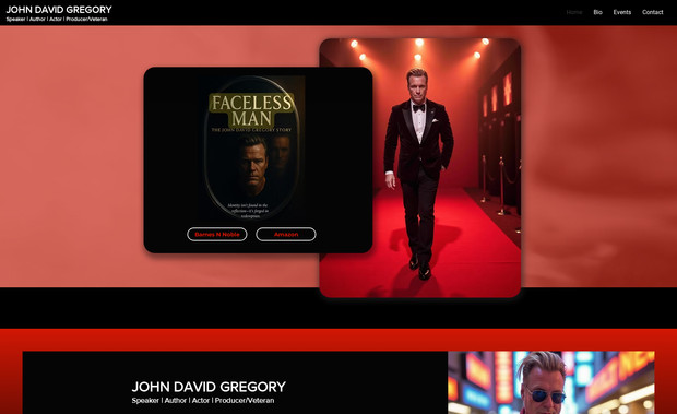 John David Gregory: Actor, Writer, Profile and  Store website. $700-$1,000 budget