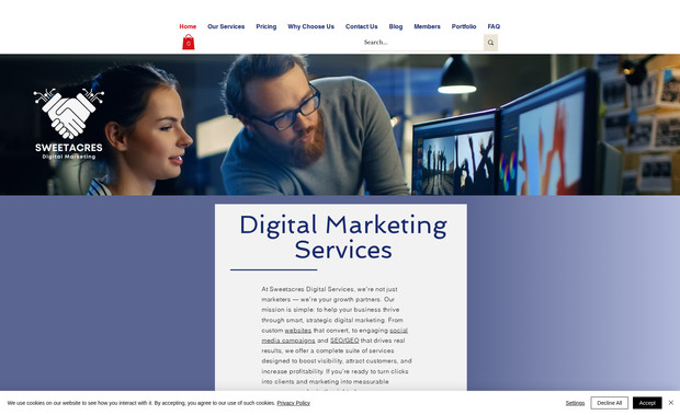 Sweetacres Digital: Our own site, rich info with SEO Tools 