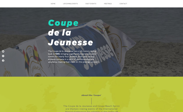 Coupe de la Jeunesse: Volledige ontwikkeling van de website