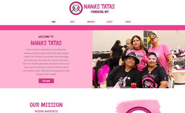 Nana's Tatas Foundation, NFP: We've helped the Nana's Tatas Foundation, NFP set up their website to promote their upcoming fundraiser. With the addition of a shop feature and a donation form - customers can now conveniently support the cause online.