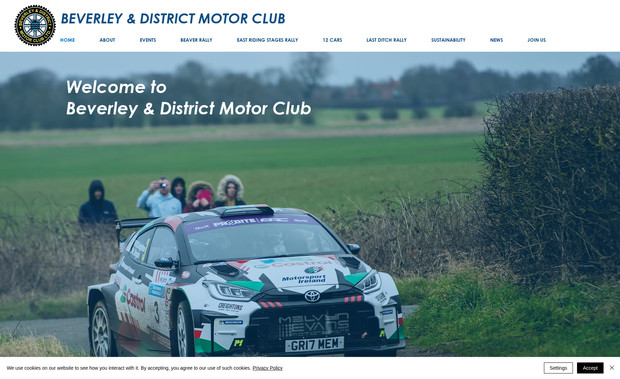 Beverley Motor Club: Built from scratch for a motor club to promote events and manage memberships.