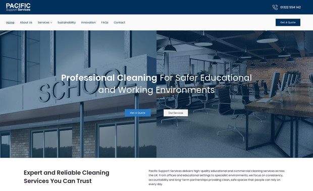 Pacific Support Services: Mockup, Design, Build