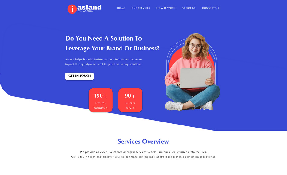 Asfand Z: It's our own agency website. We have designed it for the online presence of your design agency. 