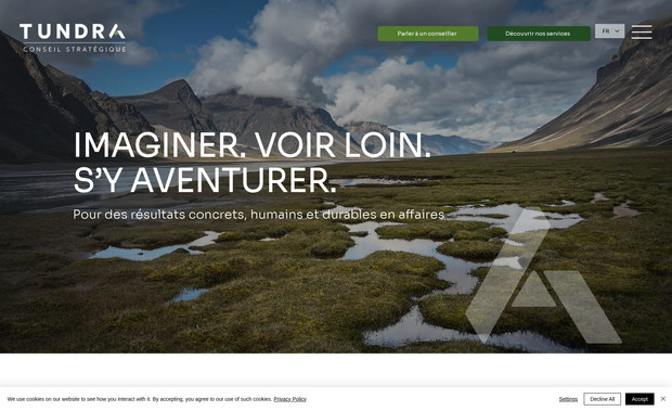TUNDRA CONSEIL: Nous accompagnons et outillons les dirigeants, entrepreneurs et familles en affaires pour transformer les complexités en leviers d’action. Notre but : plonger au cœur des enjeux stratégiques et humains pour bâtir des solutions sur mesure, rigoureuses et mobilisatrices.
