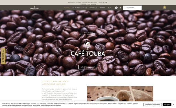 Café Touba: Site e-commerce café Touba, classé 2e sur Google