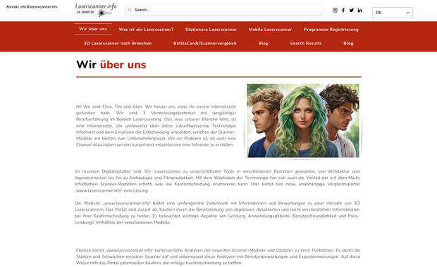 Laserscanner.info: Provided a solution for his business by creating the site