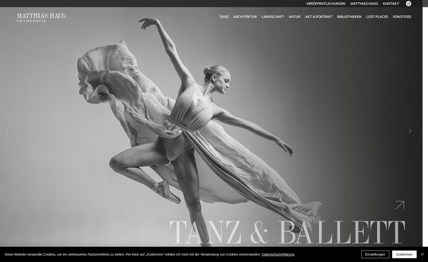 Matthias Haug: Website of an Photograph done on Wix Studio